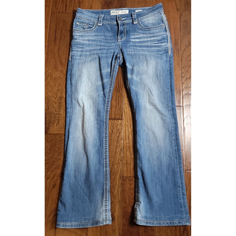 BKE CULTURE Jeans Women's 30x31.5" Blue Denim Boot Cut Western Cowgirl Stitching